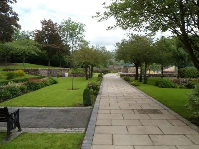 The memorial garden at Aberfan, on the site of Pantglas Junior School.
