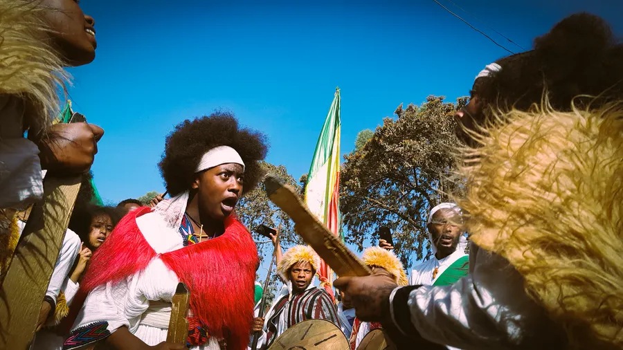 Adwa Victory Day celebrations in Hosanna, Ethiopia, 2 March 2025.