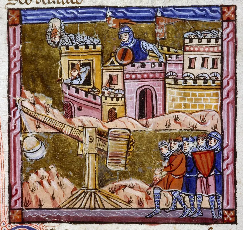 The siege of Antioch, in a medieval manuscript held at the Municipal Library of Lyon.