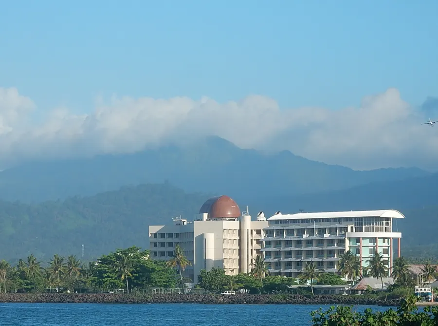 The waterfront at Apia, the capital of Samoa.