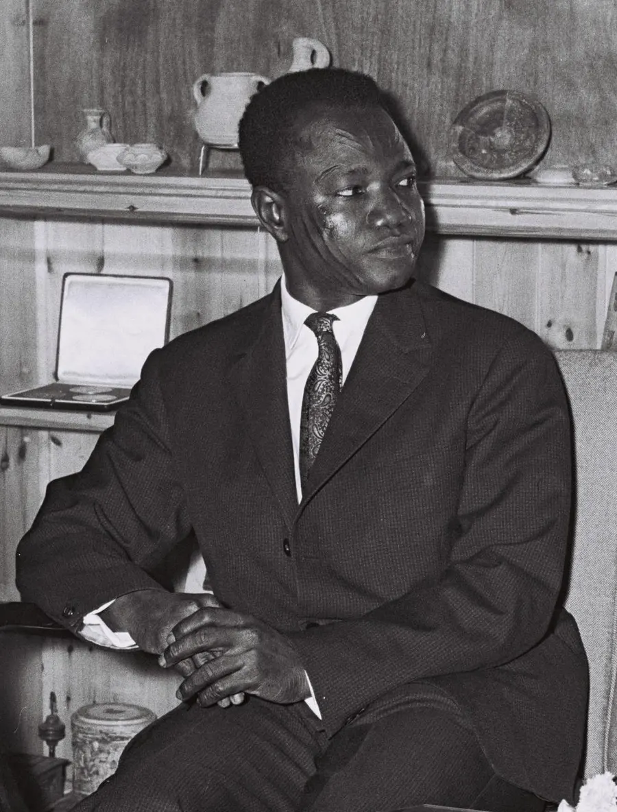 François Tombalbaye, who led Chad to independence and became its first president, photographed in 1959