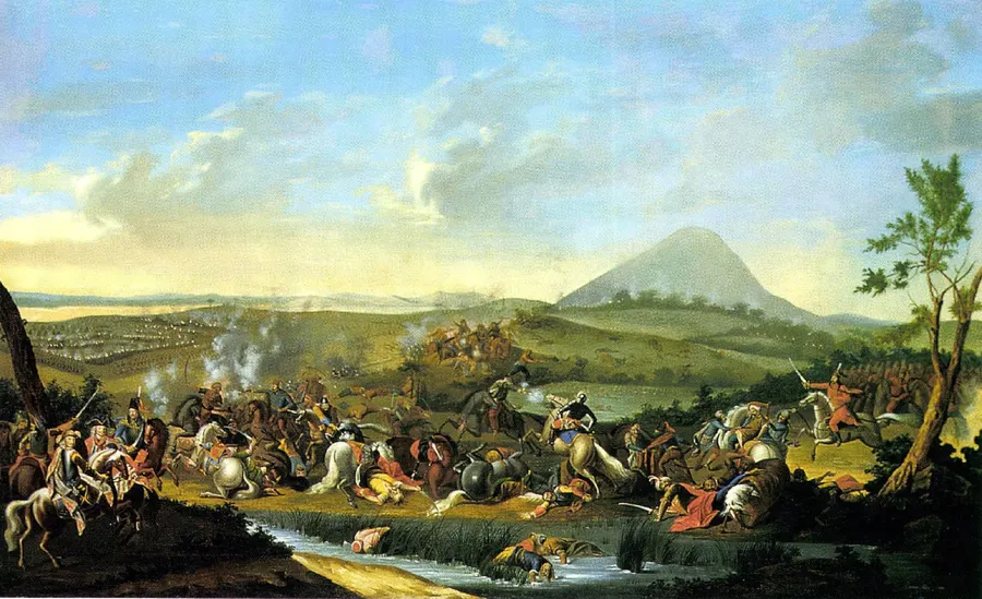 The Battle of Mohács of 1687, painted by the Hungarian artist József Borsos in 1837
