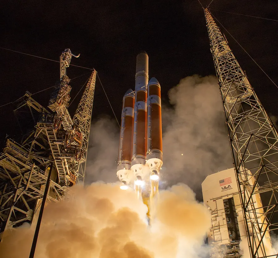 A Delta IV Heavy rocket lifts off from Cape Canaveral with the Parker Solar Probe on 12 August 2018