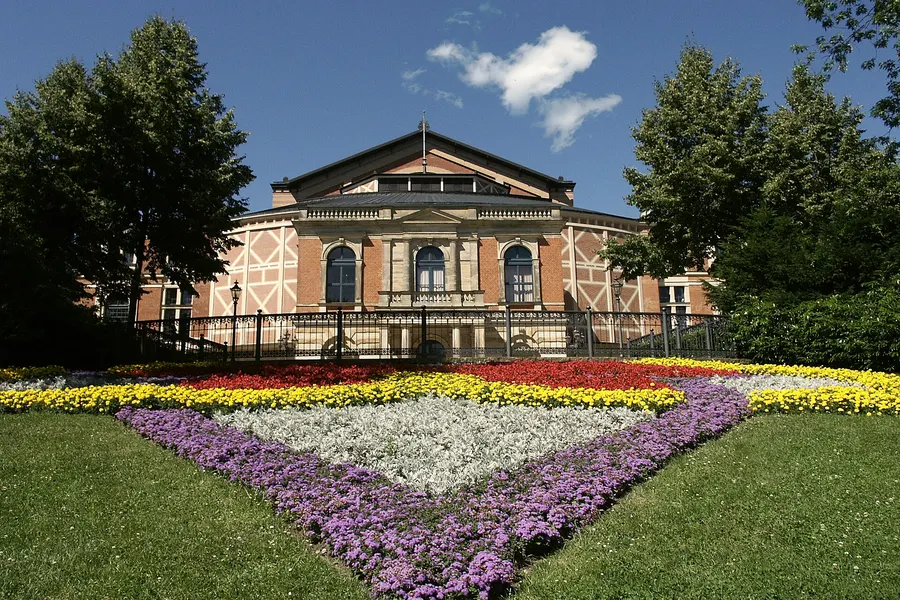 The Festspielhaus at Bayreuth, the theatre Wagner built for his own operas, photographed in 2006