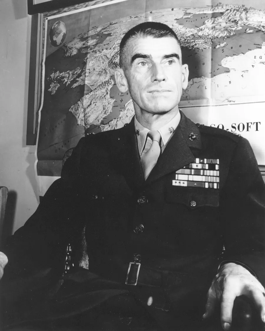 Evans Carlson, who led the Marine raiders on Makin