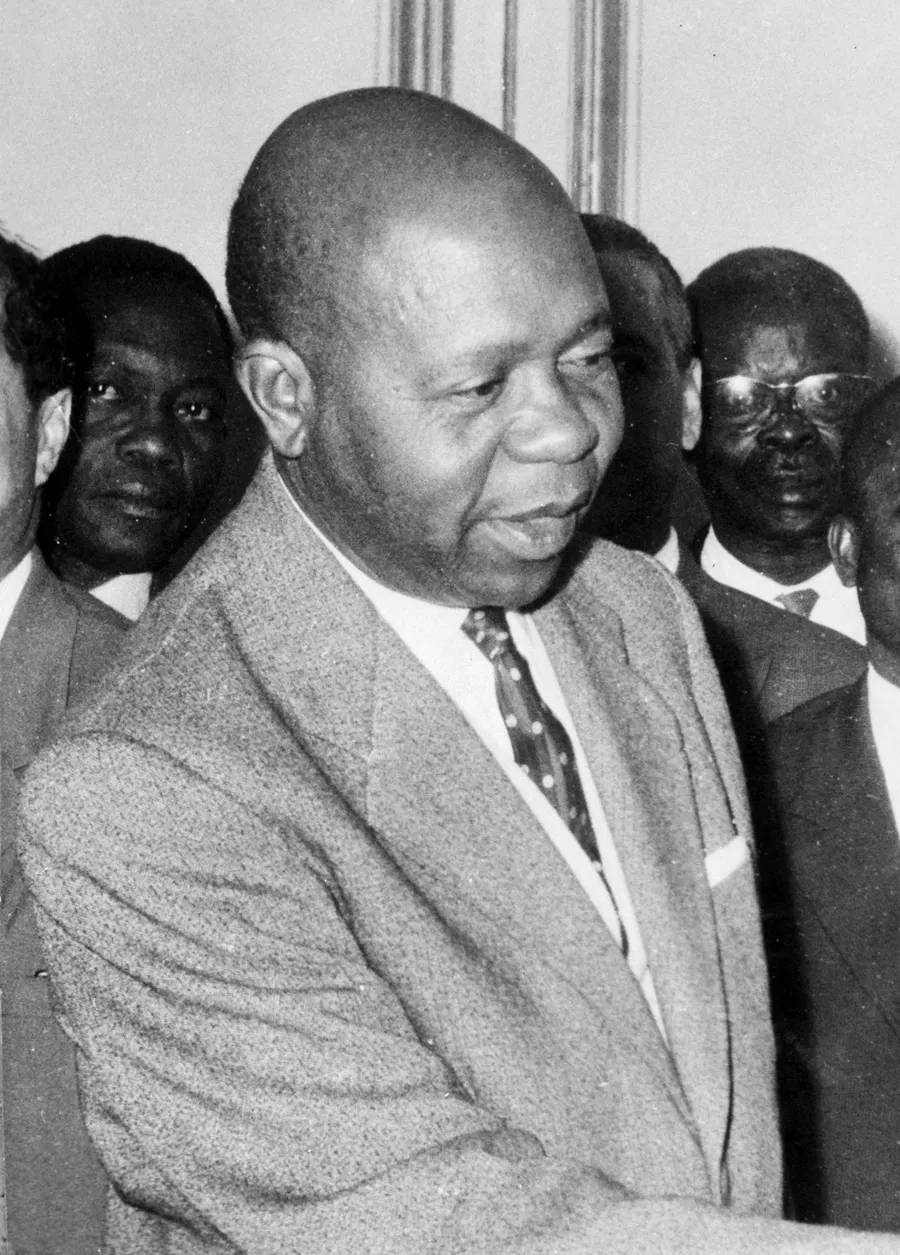 Léon M'ba, Gabon's first leader after independence, photographed in 1964