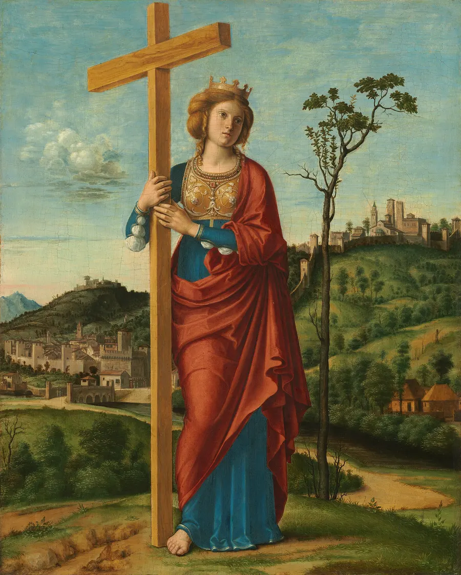 Saint Helena holding the True Cross, painted by Cima da Conegliano