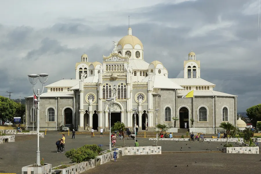 The Basilica of Our Lady of the Angels in Cartago, Costa Rica, goal of the annual pilgrimage