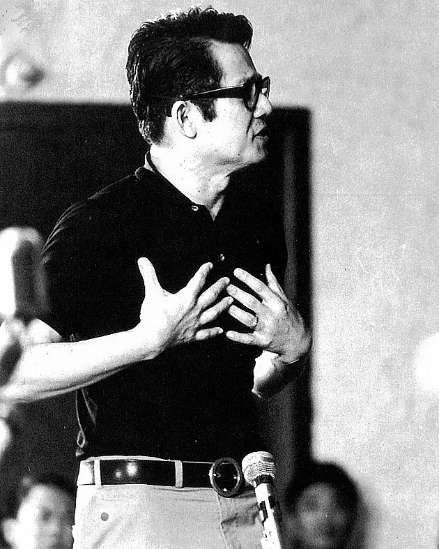 Benigno 'Ninoy' Aquino Jr. speaking at his trial before a military commission in 1973