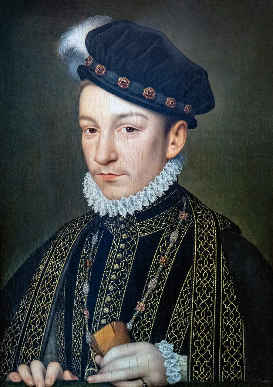 King Charles IX of France, in a portrait by François Clouet