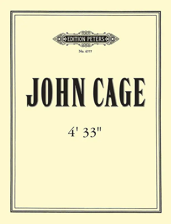 The cover of the Edition Peters score of John Cage's 4'33"