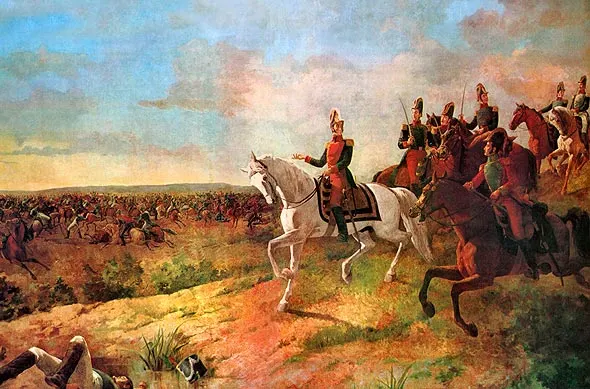The Battle of Junín, painted by the Venezuelan artist Martín Tovar y Tovar