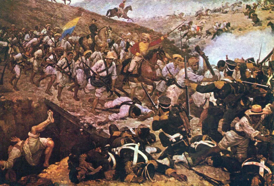 The Battle of Boyacá as painted by the Venezuelan artist Martín Tovar y Tovar