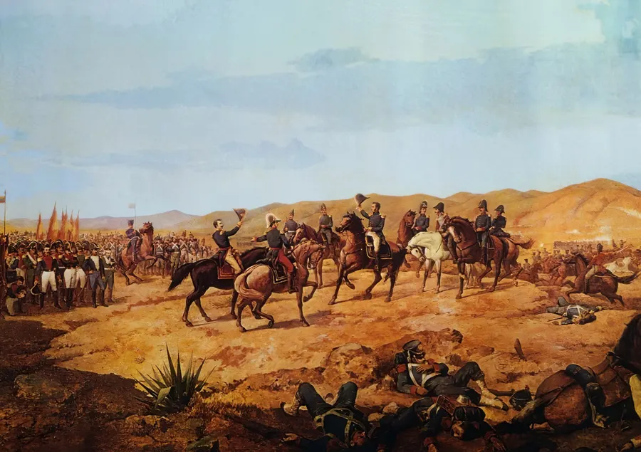 The Battle of Ayacucho, painted by the Venezuelan artist Martín Tovar y Tovar.