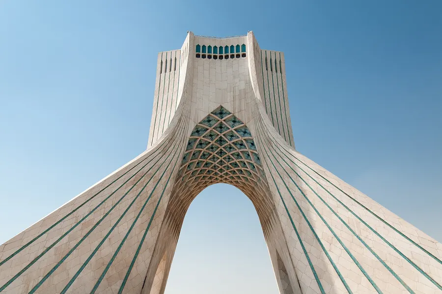 The Azadi (Freedom) Tower in Tehran, built in 1971 as the Shahyad monument to the monarchy and renamed after the revolution.