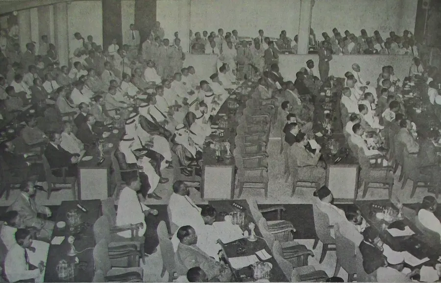 Delegates at a plenary session of the Bandung Conference, April 1955.