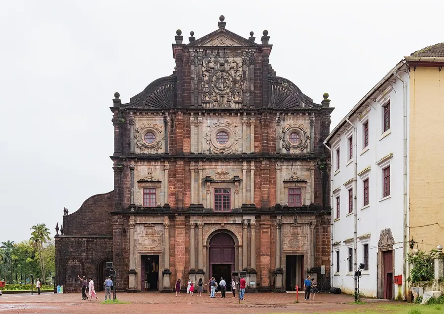 The Basilica of Bom Jesus in Old Goa, which holds Francis Xavier's tomb.