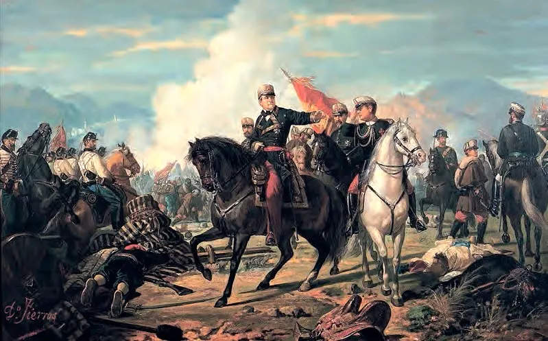 The Battle of Tetuán, painted by Dionisio Fierros in 1894.