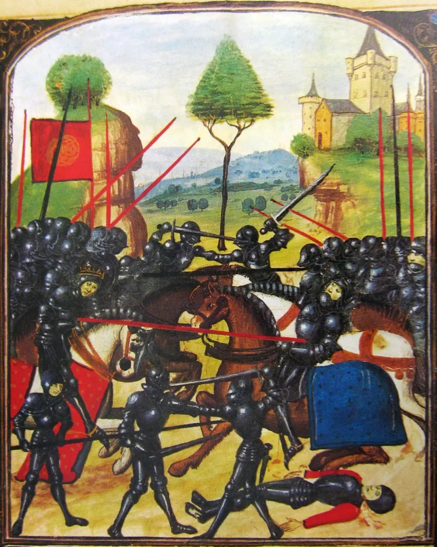 The Battle of Barnet in a 15th-century illustration from a Ghent manuscript.