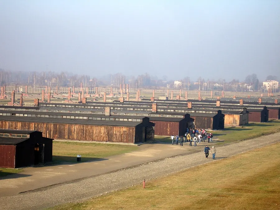 The barracks of Auschwitz II-Birkenau, now part of the Auschwitz-Birkenau State Museum.