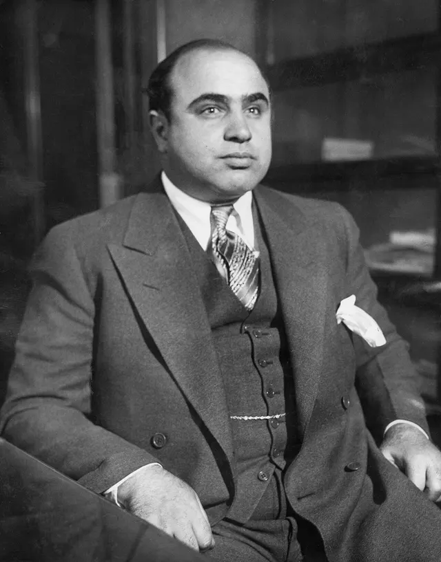 Al Capone, photographed by the Federal Bureau of Investigation.
