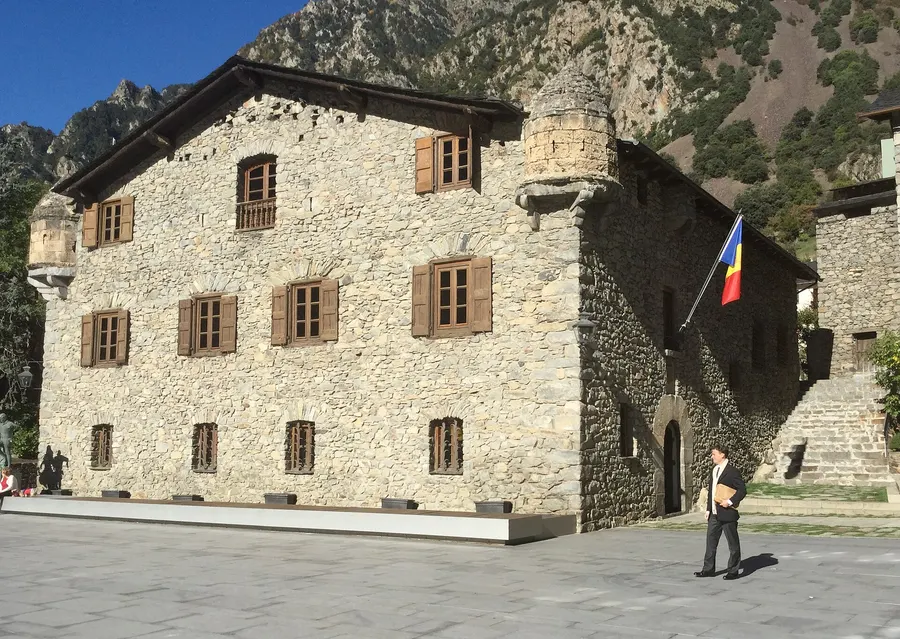 The Casa de la Vall in Andorra la Vella, the historic seat of Andorra's parliament.