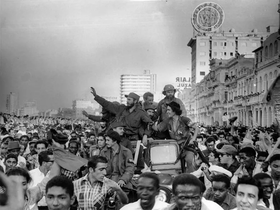 Fidel Castro's entry into Havana in January 1959.