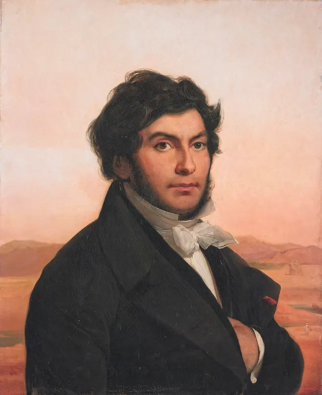 Jean-François Champollion, painted by Léon Cogniet.