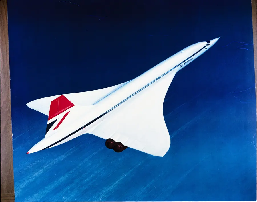 A British Airways Concorde, from a publicity image of 1976.