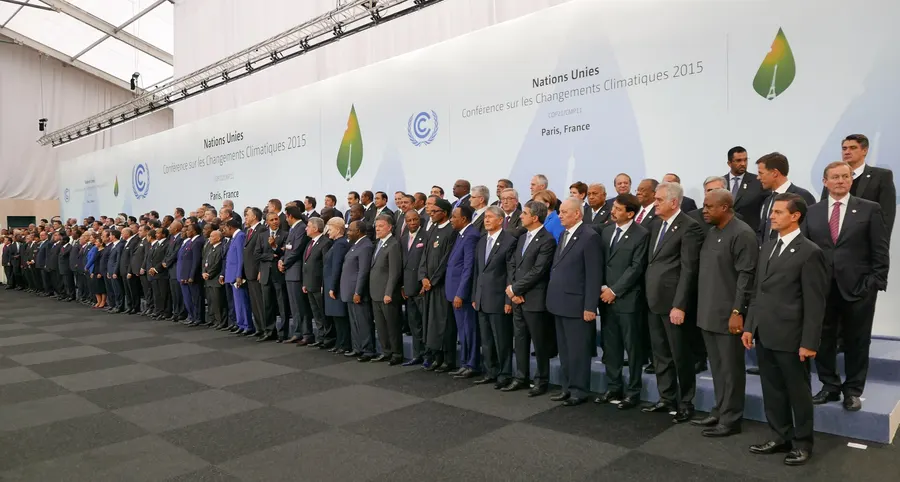 Delegates at the COP21 climate conference outside Paris in 2015.