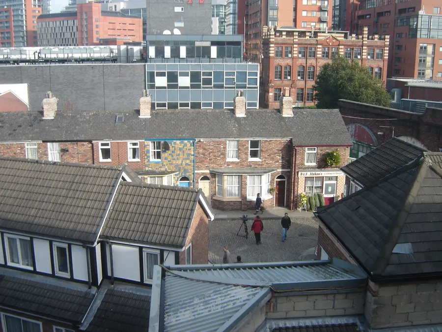 The outdoor Coronation Street set at Granada Studios in Manchester, photographed in 2007.