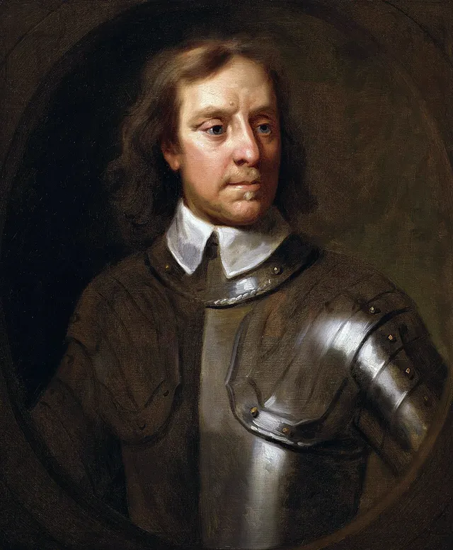Oliver Cromwell, after the portrait by Samuel Cooper.