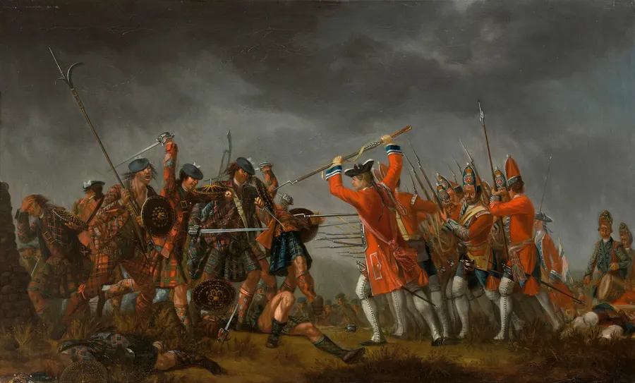 An Incident in the Rebellion of 1745, David Morier's painting of the fighting at Culloden.