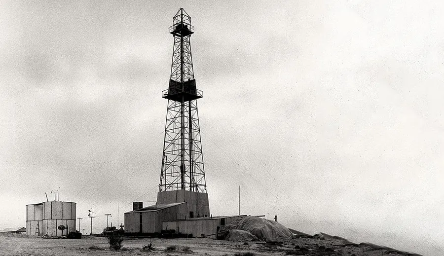 The drilling rig at Dammam Well No. 7 in 1938.