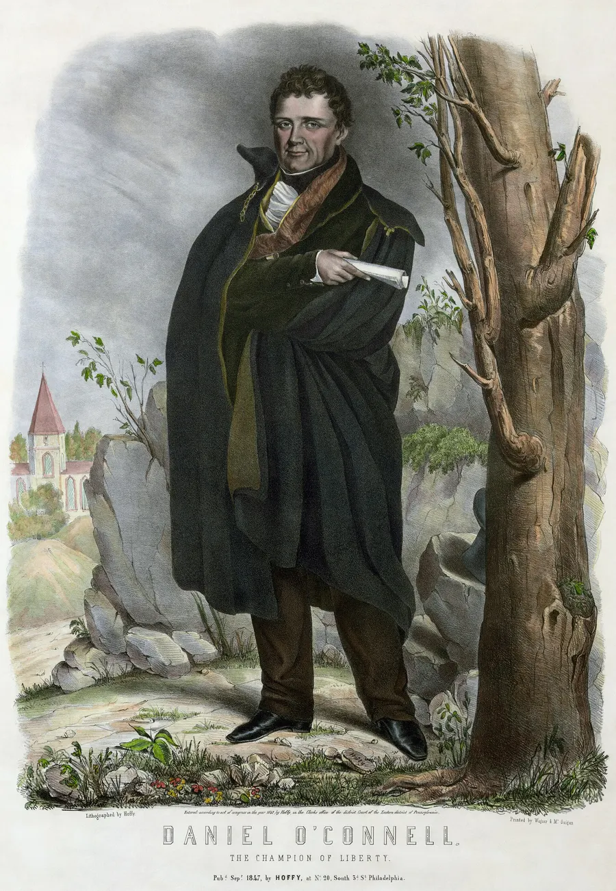 Daniel O'Connell, 'the Liberator', whose campaign won Catholic emancipation, in a mid-19th-century print.