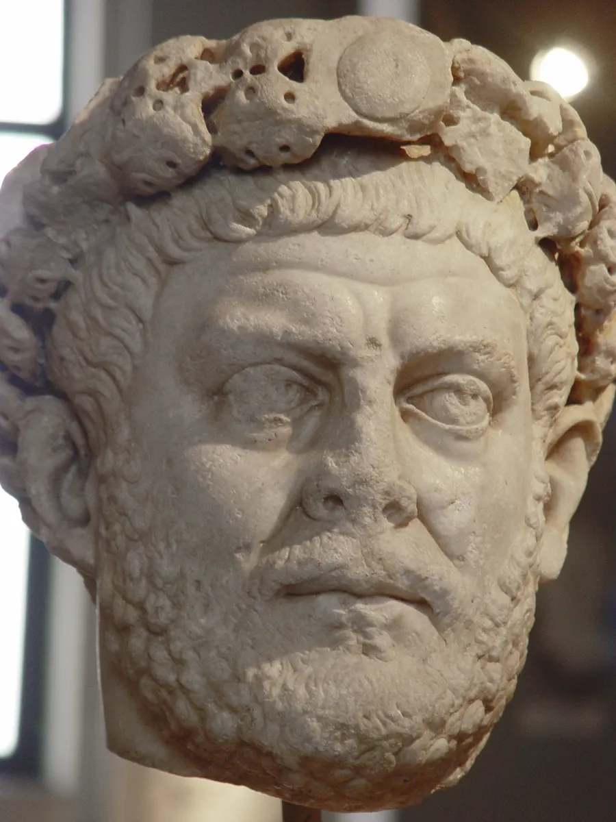 A marble head of Diocletian from Nicomedia, now in the Istanbul Archaeology Museums.