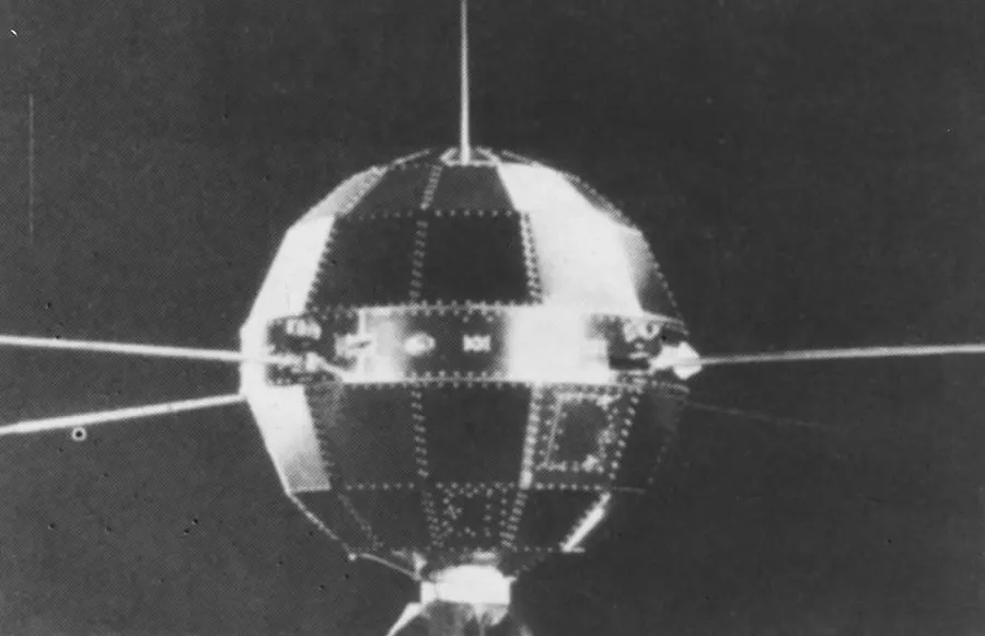 Dong Fang Hong 1, China's first satellite, in a 1970 Xinhua photograph.
