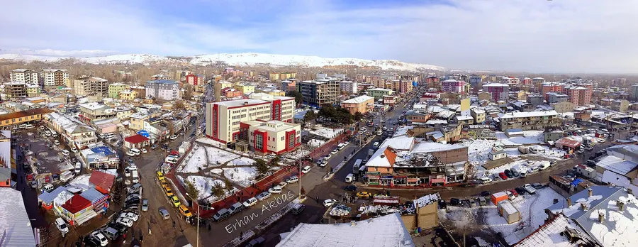 The town of Erciş, on the shore of Lake Van, photographed after the rebuilding.