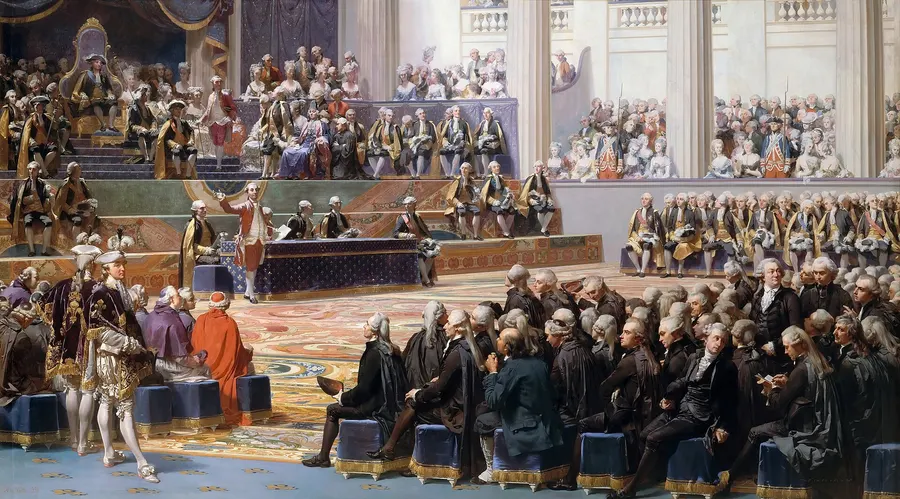 Auguste Couder's painting of the opening of the Estates-General at Versailles on 5 May 1789.