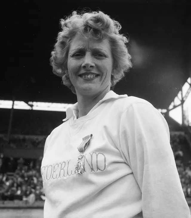 Fanny Blankers-Koen, the Dutch sprinter and hurdler who won four gold medals at the 1948 Olympics