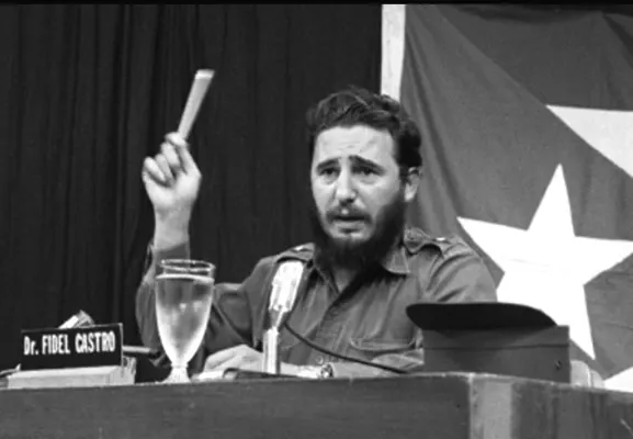 Fidel Castro speaking in Havana in 1961.