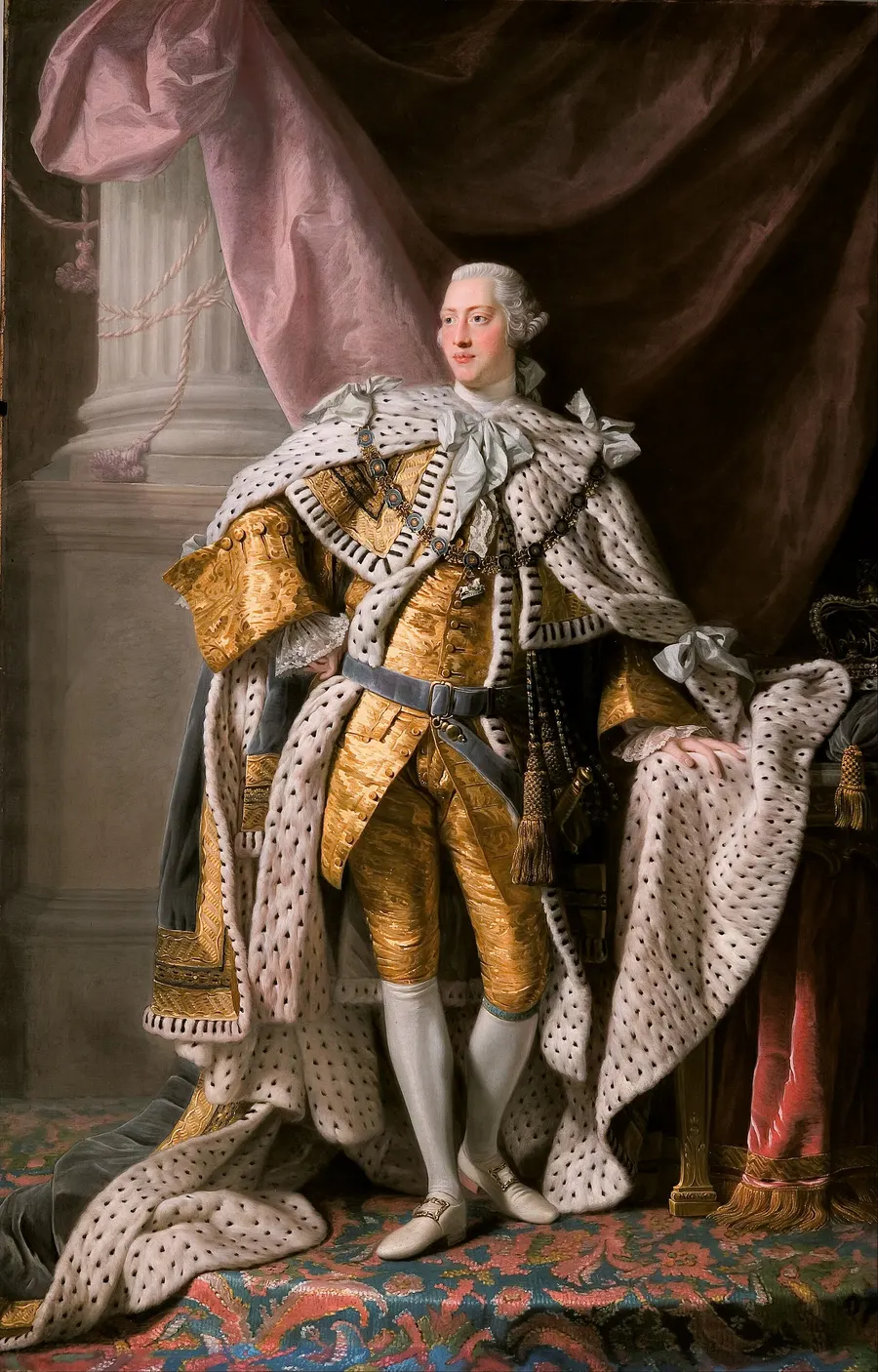 George III in coronation robes, painted by Allan Ramsay.