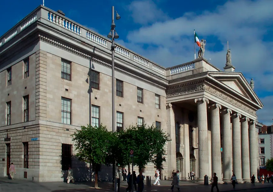 The General Post Office on O'Connell Street, Dublin, headquarters of the 1916 Easter Rising.