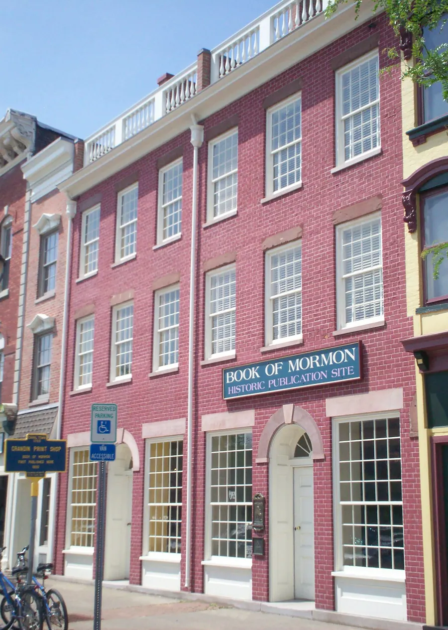 The E. B. Grandin Building in Palmyra, New York, where the Book of Mormon was first printed.