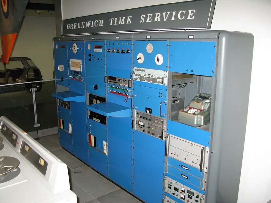 The equipment that generated the Greenwich time signal, the 'pips', in the 1970s.