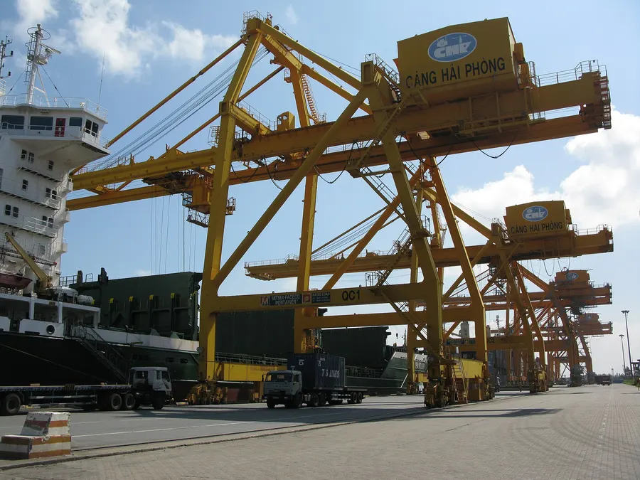 The container port of Haiphong, Vietnam, in 2010.