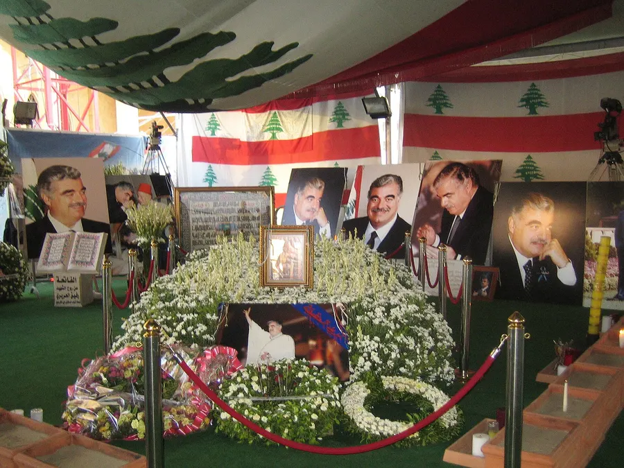 The memorial shrine to Rafik Hariri in Beirut, September 2005.