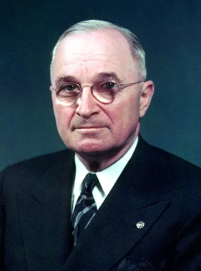 Harry S. Truman, President of the United States from 1945 to 1953.