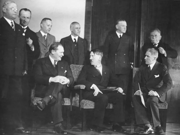 Hitler's first cabinet, photographed on 30 January 1933 (German Federal Archives).
