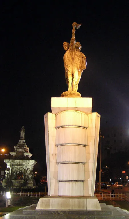 Hutatma Chowk in Mumbai, the memorial to those killed in the campaign for a Marathi-speaking state.